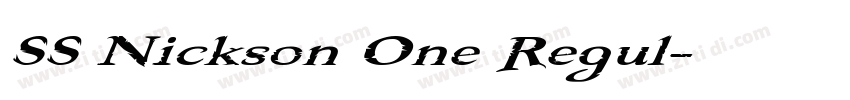 SS Nickson One Regul字体转换